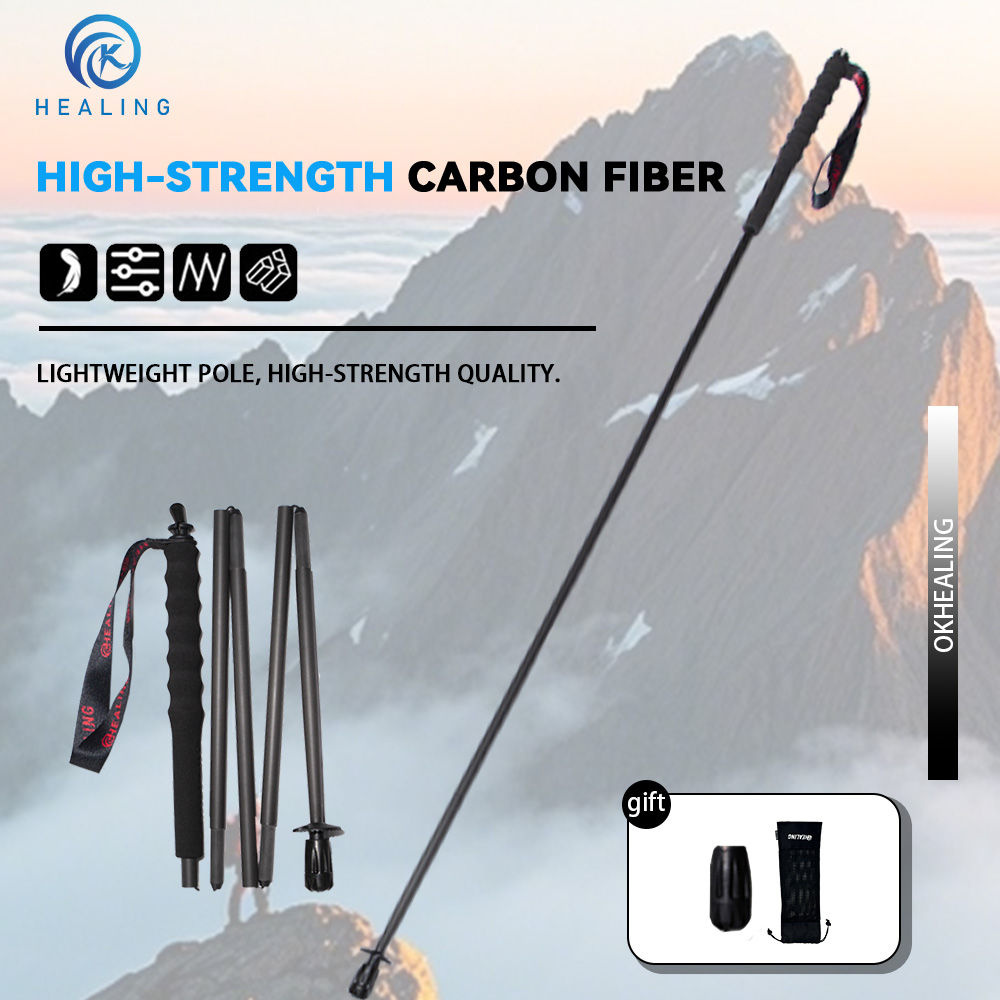 OKHEALING 110g Ultra-Light 5-S - Trekking Pole Carbon ulasan dan harga