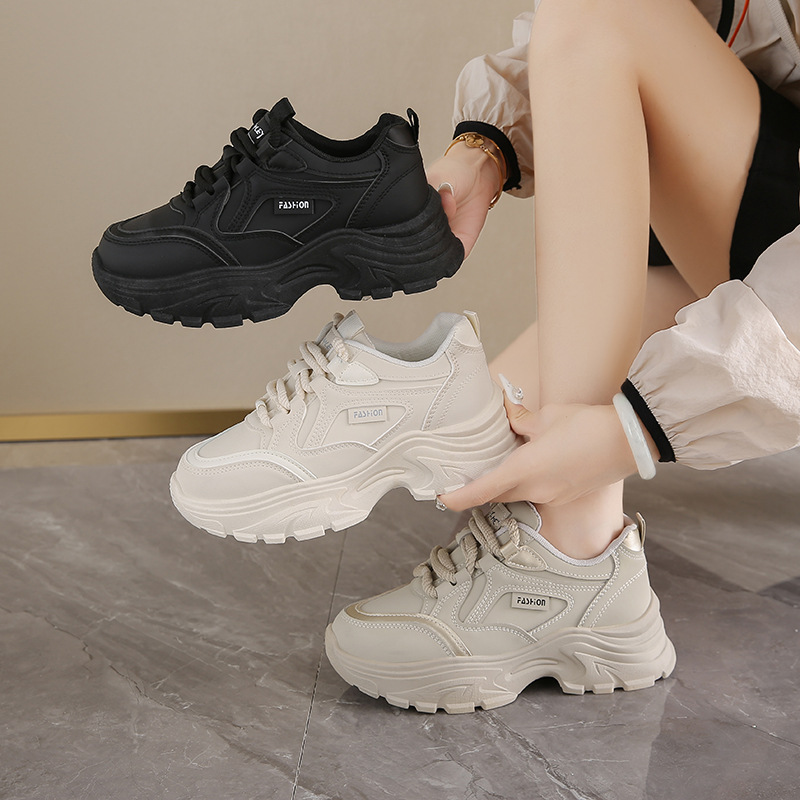 Women's Leather Low-Top Dad Sh - Running Shoes Women ulasan dan harga