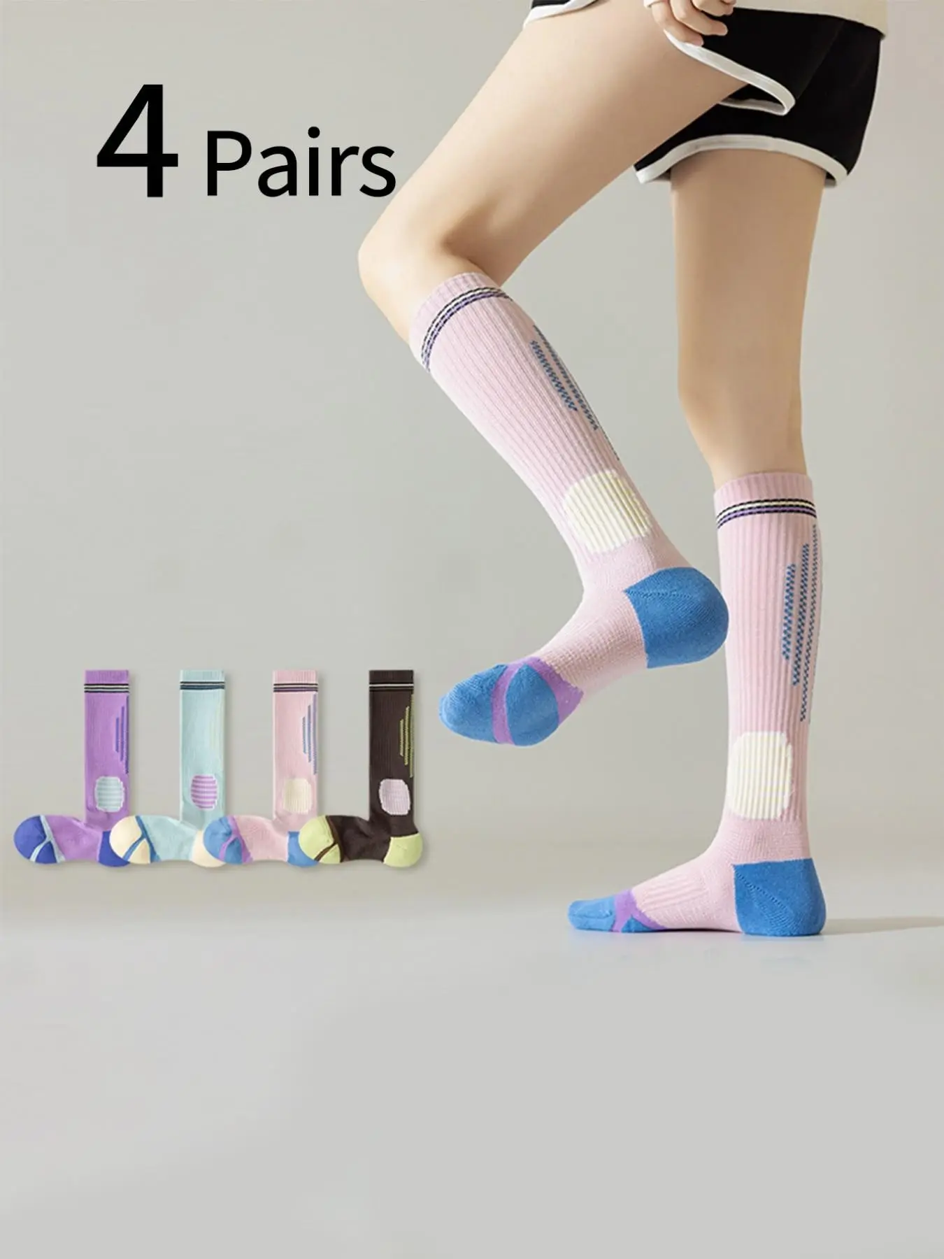 4 Pairs Women's Sporty Compres - Sports Socks ulasan dan harga