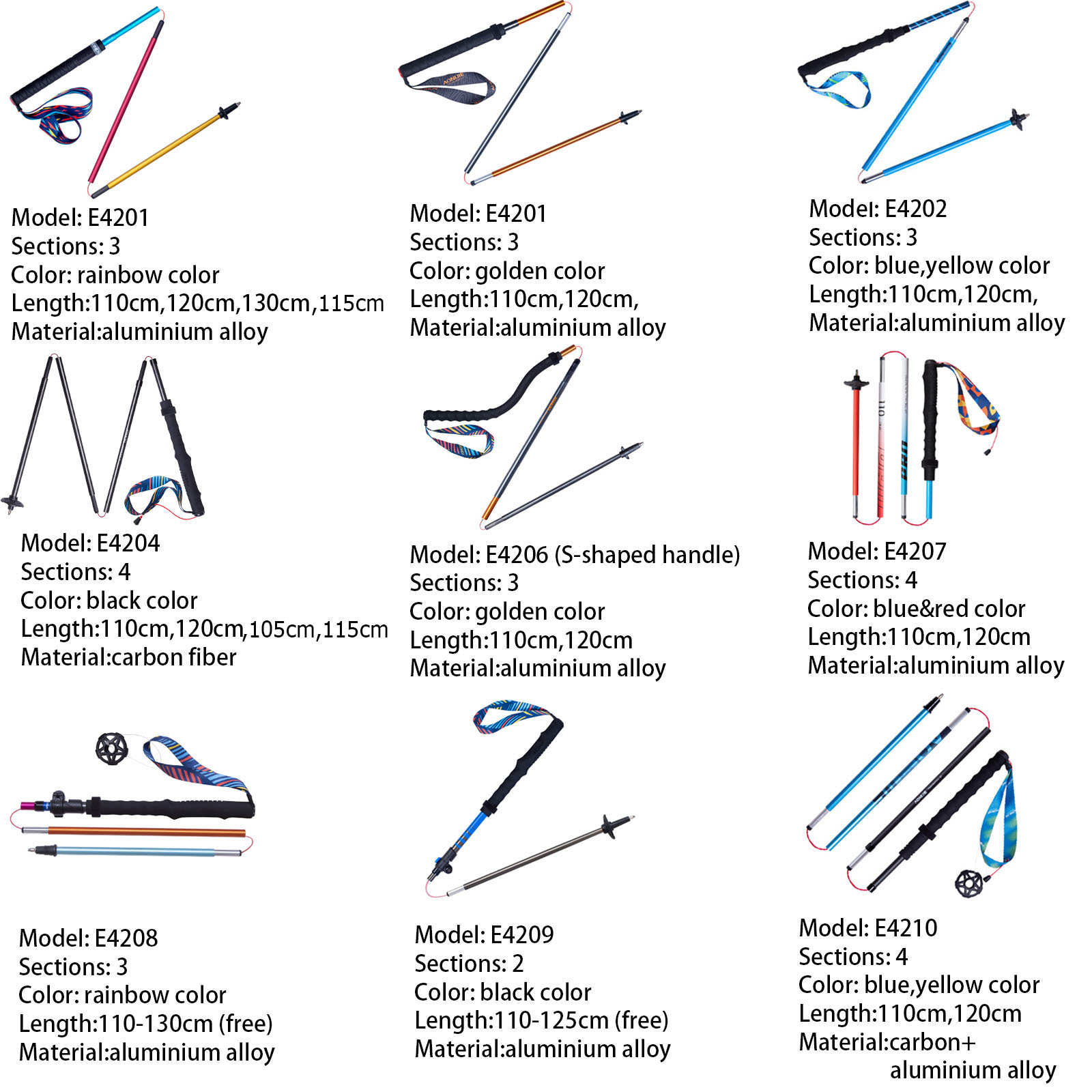 2pcs  AONIJIE All Types of Hik - Trekking Pole Carbon ulasan dan harga