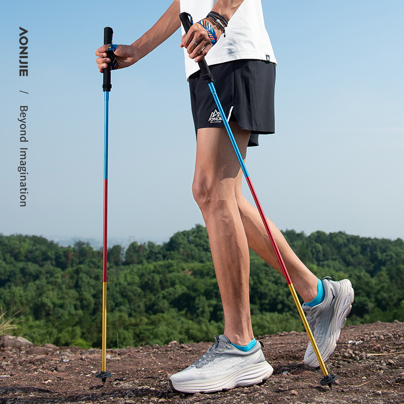 2pcs AONIJIE New Folding Outdo - Trekking Pole Carbon ulasan dan harga