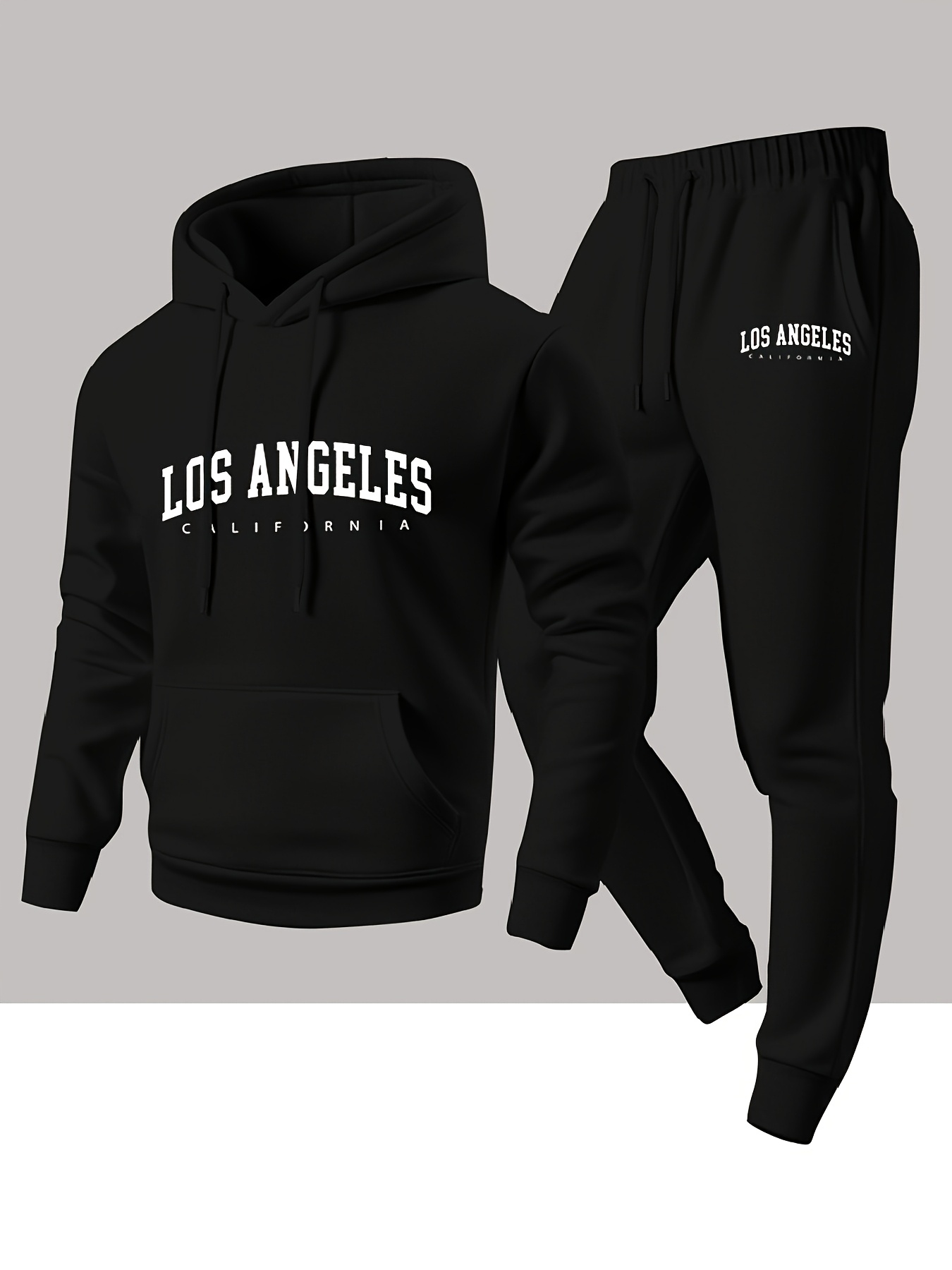 Men 2 Piece Tracksuit Los Ange - Joggers Pants ulasan dan harga