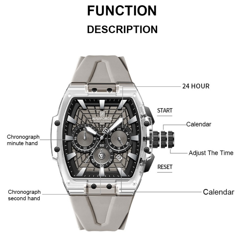 NF6113 NAVIFORCE Men's Multifu - Running Watch ulasan dan harga